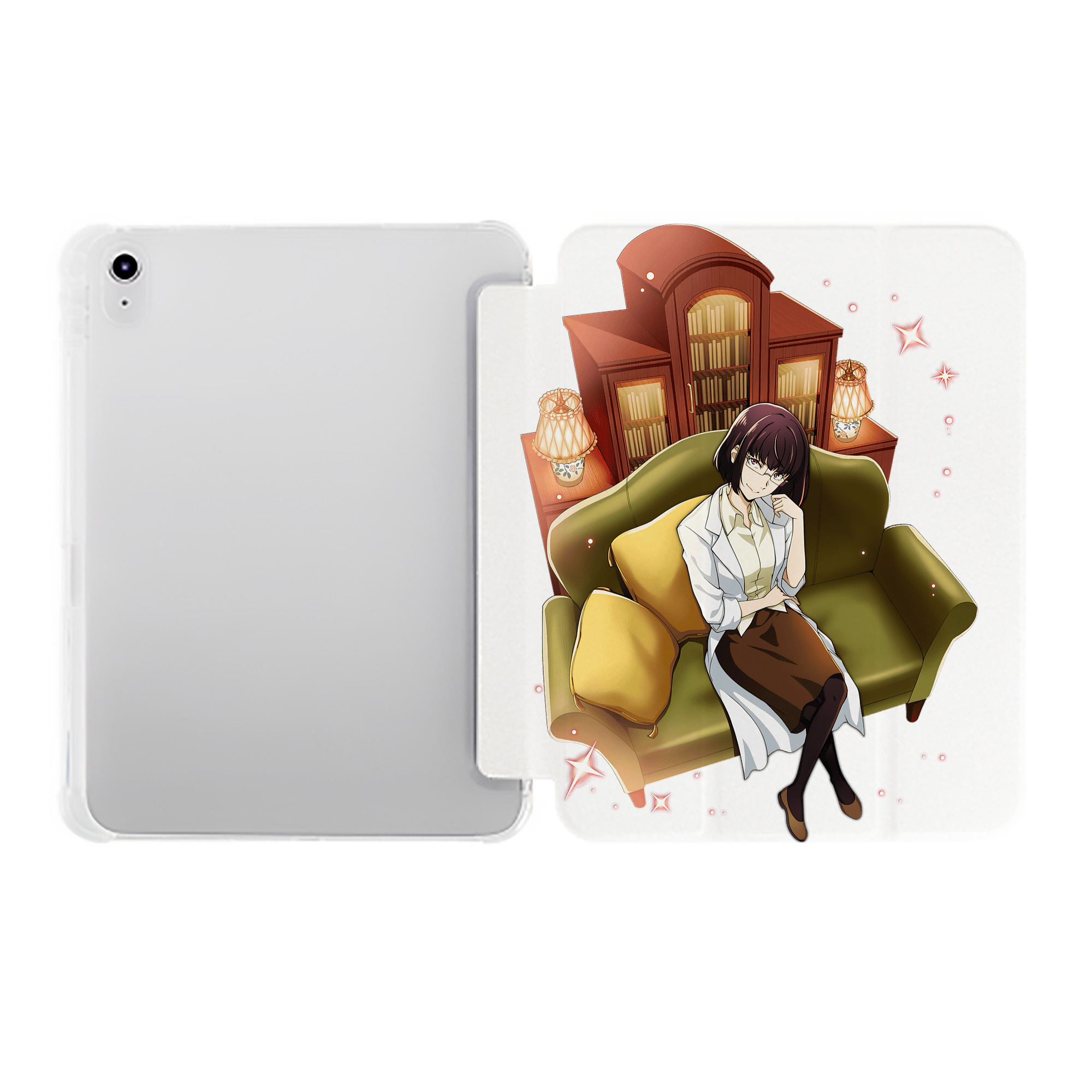 （画像用） 文豪ストレイドッグス Bungo Stray Dogs IPad ケース ペン収納付き 三つ折りスタンド PUレザー×シリコン 対応機種9.5/10.5/10.9インチ